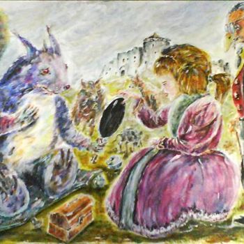 Peinture intitulée "Le Conte de l'Ecure…" par Bernard, Œuvre d'art originale