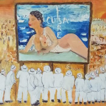 Pintura intitulada "Cuba Libre" por Bernard Beneito, Obras de arte originais, Óleo