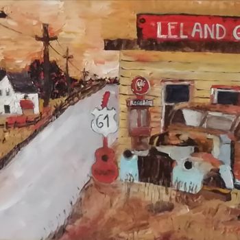 Painting titled "Leland Gas" by Bernard Beneito, Original Artwork, Oil