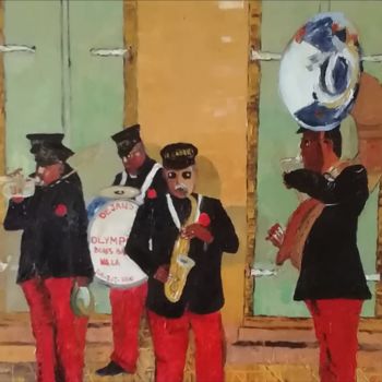 Peinture intitulée "Dejan Brass Band Ne…" par Bernard Beneito, Œuvre d'art originale, Huile