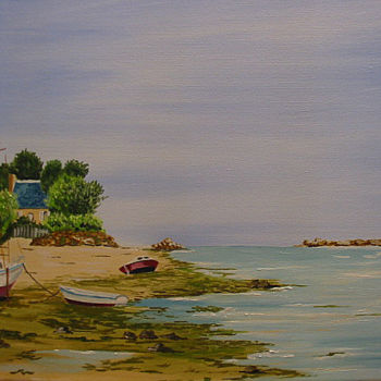 Schilderij getiteld "Morbihan" door Bernard Benoit, Origineel Kunstwerk, Olie