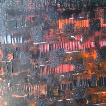 Pintura titulada "rouge brûlant" por Bb, Obra de arte original