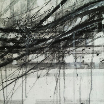 Malerei mit dem Titel "Noir et blanc 2" von Bernard Chatel, Original-Kunstwerk, Acryl