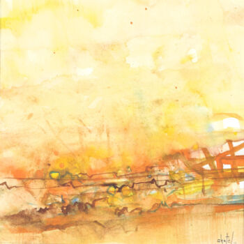 Painting titled "sans titre  25" by Bernard Chatel, Original Artwork, Watercolor