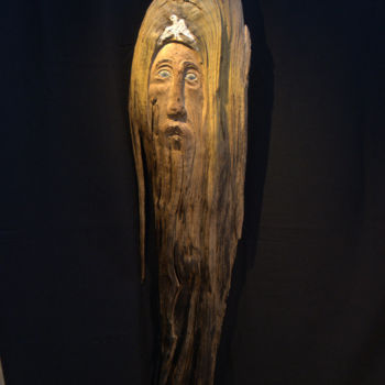 Sculpture titled "Saint François (reg…" by Bernard Chenu, Original Artwork, Wood