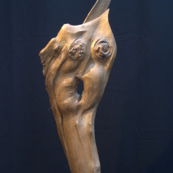 Skulptur mit dem Titel "Transmutation" von Bernard Chenu, Original-Kunstwerk, Holz