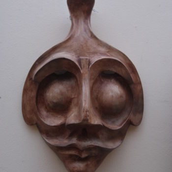 Sculpture titled "Dame de guerre" by Bernard Chenu, Original Artwork, Ceramics