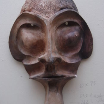 Sculpture titled "Homme de guerre" by Bernard Chenu, Original Artwork, Ceramics