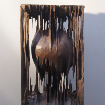 Sculpture titled "Parallélépipède" by Bernard Chenu, Original Artwork, Wood