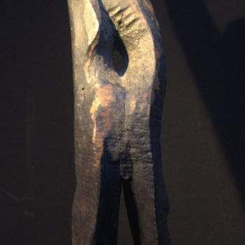Sculpture intitulée "L'Homme qui tombe (…" par Bernard Chenu, Œuvre d'art originale, Bois
