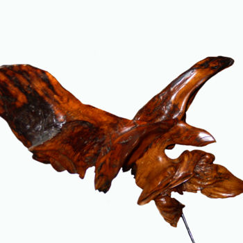 Sculpture intitulée "L'aigle et la colom…" par Bernard Chopin, Œuvre d'art originale
