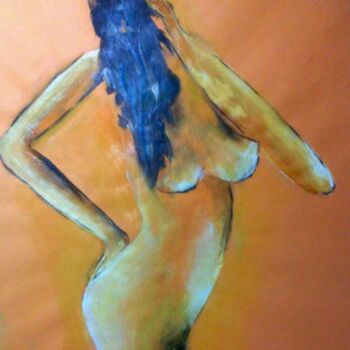 Schilderij getiteld "femme-nue-50x40.jpg" door Bernard Courtalon (courtaloni), Origineel Kunstwerk, Anders