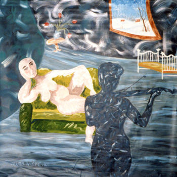 Malarstwo zatytułowany „sonate-pour-odalisq…” autorstwa Bernard Delarivière, Oryginalna praca, Olej