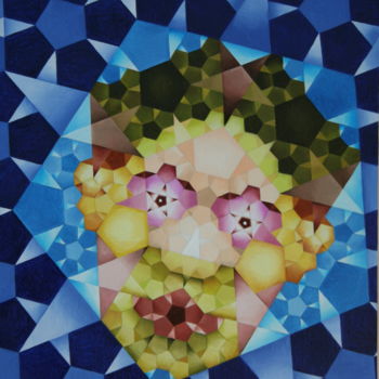 Peinture intitulée "Fig. géométrique 34…" par Bernard Domange, Œuvre d'art originale, Huile