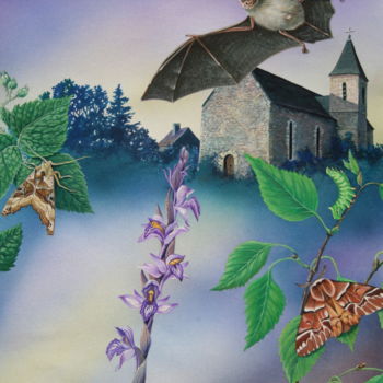 Pintura titulada "Soir de printemps" por Bernard Domange, Obra de arte original, Acrílico