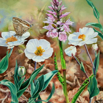 Malarstwo zatytułowany „Printemps pyrénéen…” autorstwa Bernard Domange, Oryginalna praca, Olej