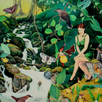 제목이 "Chimère 9: Smaragdi…"인 미술작품 Bernard Domange로, 원작, 기름