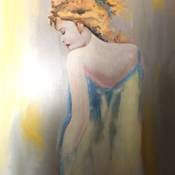 Pintura intitulada "Portrait de femme" por Bernard Donnat, Obras de arte originais, Óleo Montado em Armação em madeira