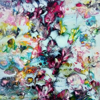 Peinture intitulée "Floral" par Bernard Drai, Œuvre d'art originale, Acrylique