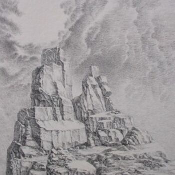 Pintura titulada "Rocks 4" por Bernard Dumaine, Obra de arte original
