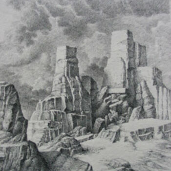 绘画 标题为“Rocks 10” 由Bernard Dumaine, 原创艺术品