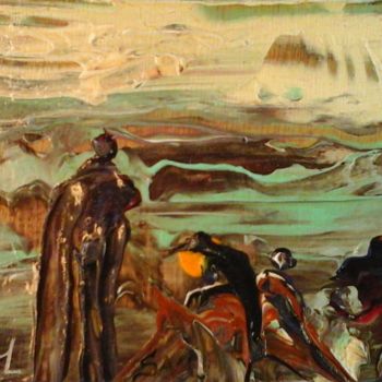 Pittura intitolato "ÎLE AU CORBEAUX" da Sam De Beauregard, Opera d'arte originale, Acrilico