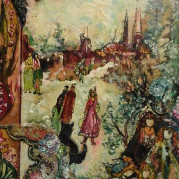 Pittura intitolato "CE MONDE EN DENTELLE" da Sam De Beauregard, Opera d'arte originale, Gouache