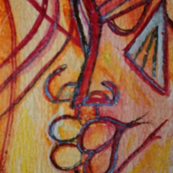 Painting titled "ROUGE  BAISER" by Sam De Beauregard, Original Artwork, Gouache