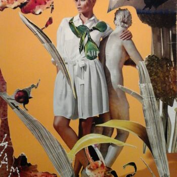 Collages intitolato "ÈVE APHRODITE ET LA…" da Sam De Beauregard, Opera d'arte originale, Collages Montato su Cartone