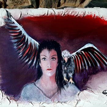 Schilderij getiteld "Bal des oiseaux fan…" door Bernard Jolly, Origineel Kunstwerk, Acryl