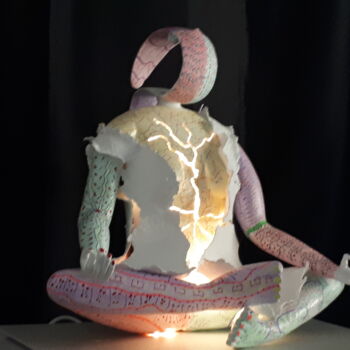 Γλυπτική με τίτλο "Yogida" από Bernard Lambot, Αυθεντικά έργα τέχνης, Πυλός