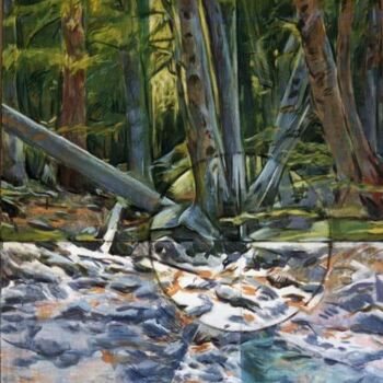 Painting titled "Time of the trees -…" by Bernard Marie Collet, Original Artwork, Oil