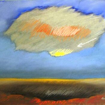 Malarstwo zatytułowany „Ciel arraché - Torn…” autorstwa Bernard Marie Collet, Oryginalna praca, Pastel