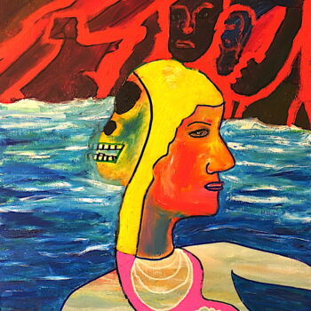 Malerei mit dem Titel "H133F20 Survivre" von Bernard Pineau, Original-Kunstwerk, Öl