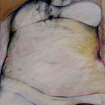 Malerei mit dem Titel "la culotte blanche" von Bernard Privat, Original-Kunstwerk