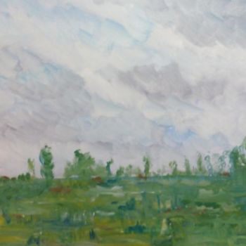 Pintura titulada "paysage-flamand.jpeg" por Bernard Relecom, Obra de arte original, Acrílico
