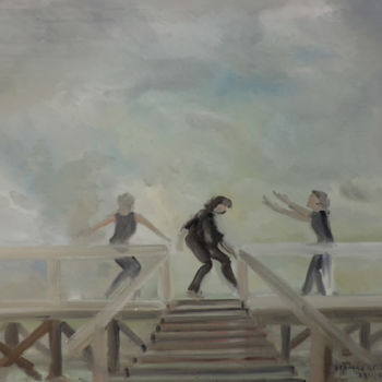 Malarstwo zatytułowany „dance dans ma dune” autorstwa Bernard Relecom, Oryginalna praca, Olej