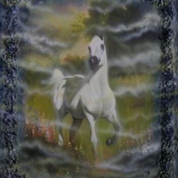 Malerei mit dem Titel "(29) elegant horse" von Bernard Renno, Original-Kunstwerk
