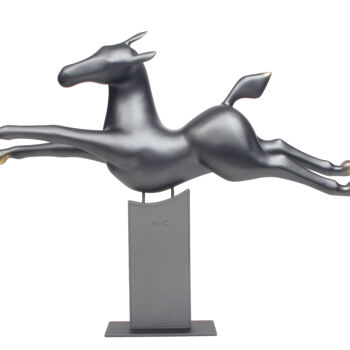 Γλυπτική με τίτλο "Jolly Jumper" από Bernard Rives, Αυθεντικά έργα τέχνης, Ρητίνη