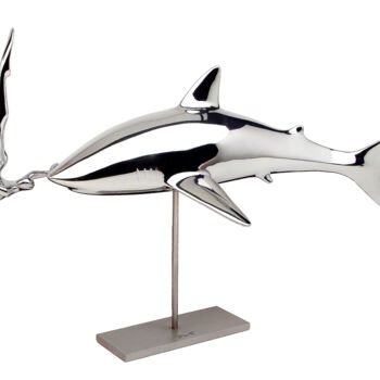 "Shark  s" başlıklı Heykel Bernard Rives tarafından, Orijinal sanat, Paslanmaz Çelik