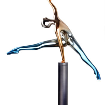 "Equilibre" başlıklı Heykel Bernard Rives tarafından, Orijinal sanat, Paslanmaz Çelik