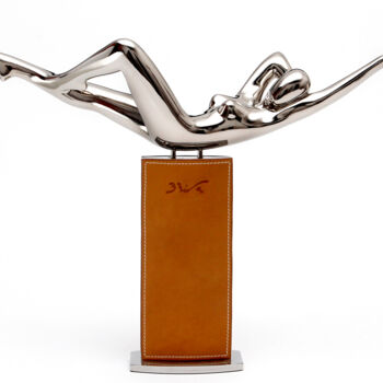 Sculpture titled "Hamac" by Bernard Rives, Original Artwork, Stainless Steel