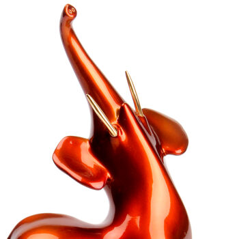 Sculpture titled "FAN FAN ambre" by Bernard Rives, Original Artwork, Resin
