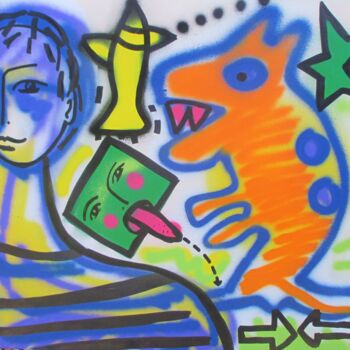 Pintura titulada "J'ai besoin de conc…" por Bernard Rolland, Obra de arte original, Acrílico Montado en Bastidor de camilla…