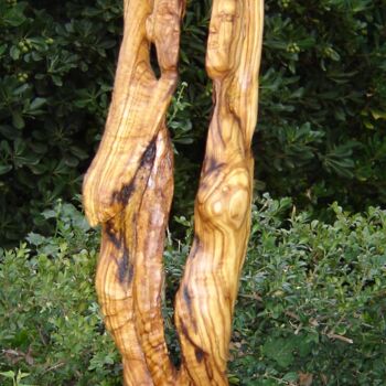 Skulptur mit dem Titel "Fract'Âge" von Bernard Sabathé, Original-Kunstwerk, Holz