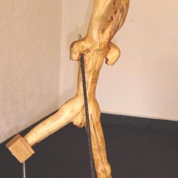 Sculpture intitulée "De guerre lâche" par Bernard Sabathé, Œuvre d'art originale, Bois