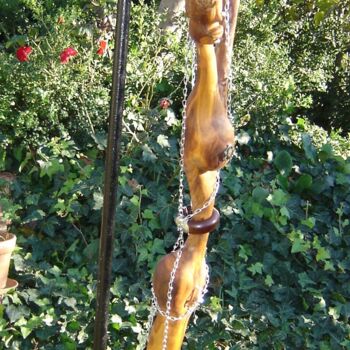 Sculpture intitulée "Fatale beauté" par Bernard Sabathé, Œuvre d'art originale, Bois