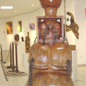 Sculpture titled "Réification" by Bernard Sabathé, Original Artwork, Wood