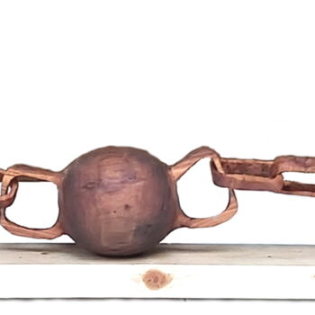 Escultura intitulada "La chaîne et les de…" por Bernard Sabathé, Obras de arte originais, Madeira