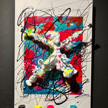 Картина под названием "Fluo alu" - Bernard Saint-Maxent, Подлинное произведение искусства, Акрил Установлен на Алюминий